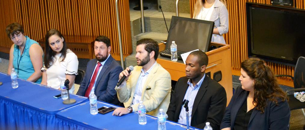 Our M.S. BHTA alumni, David Stiefel, shares his thoughts and advice during our panel.